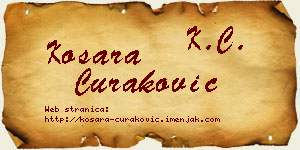 Kosara Curaković vizit kartica